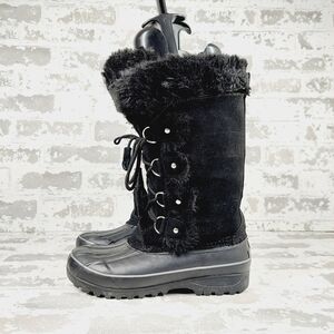 Khombu Black Waterproof Tactical Mountain Walking Snow Knee Boots F401